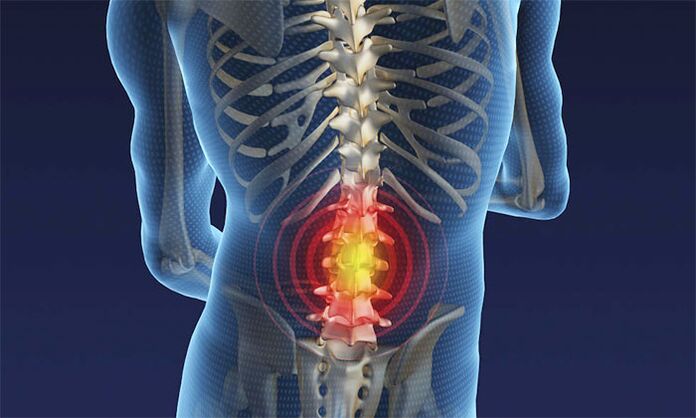 pain in the lumbar region